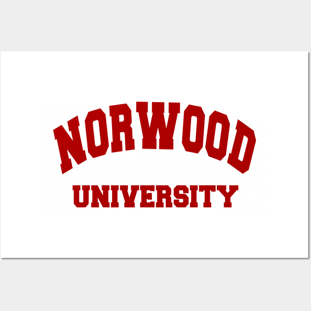 Norwood University Classic Look Tee Wall Art by lifeisfunny